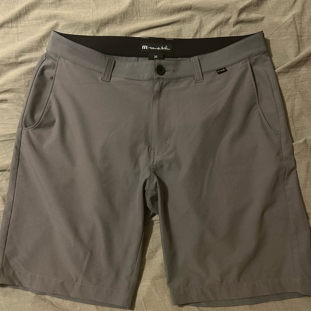 Travis Mathew Men's Charcoal Gray Flat Front Shorts